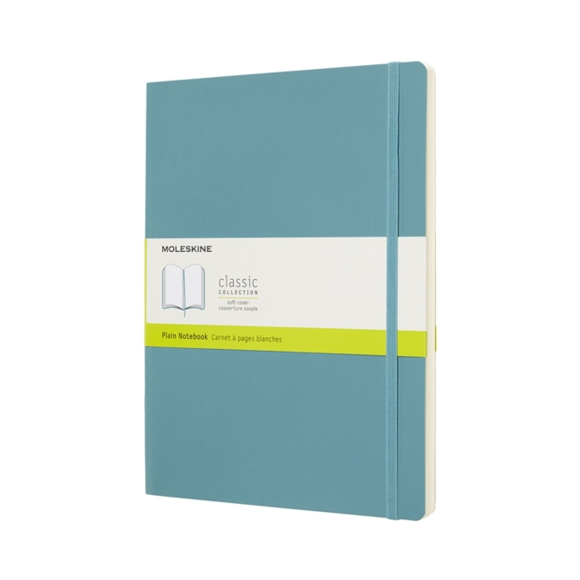 Moleskine Reef Blue Notebook Extra Large Plain Soft, Paperback Book