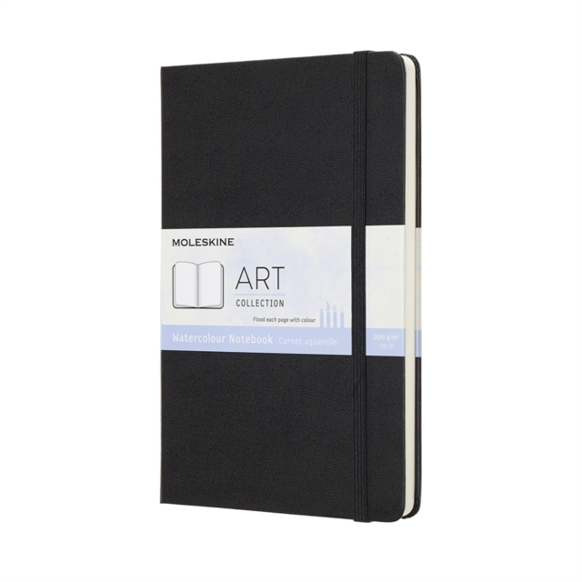Moleskine Black Watercolour Notebook Large, Paperback Book