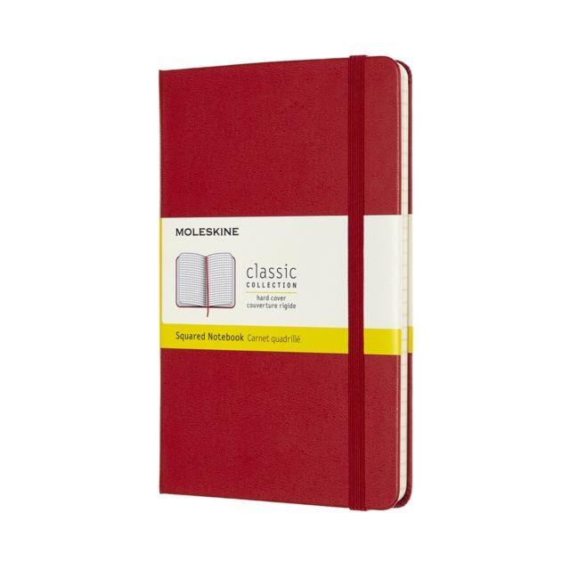 Moleskine Medium Squared Hardcover Notebook : Scarlet, Paperback Book