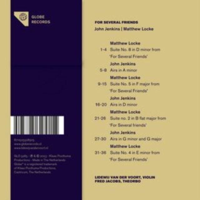 John Jenkins/Matthew Locke: For Several Friends, CD / Album Cd