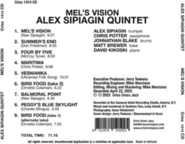 Mel's Vision, CD / Album (Jewel Case) Cd