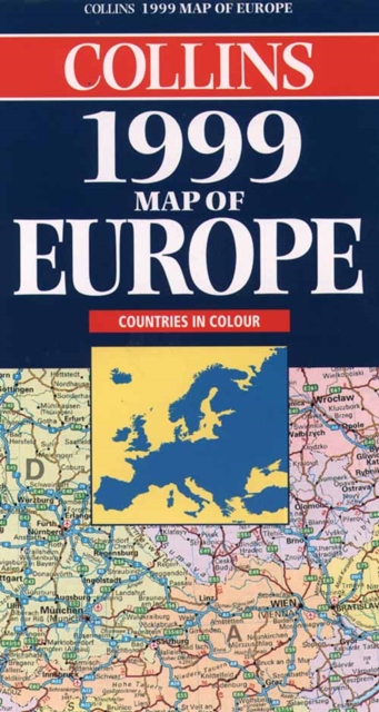 1999 Map of Europe, Sheet map, folded Book