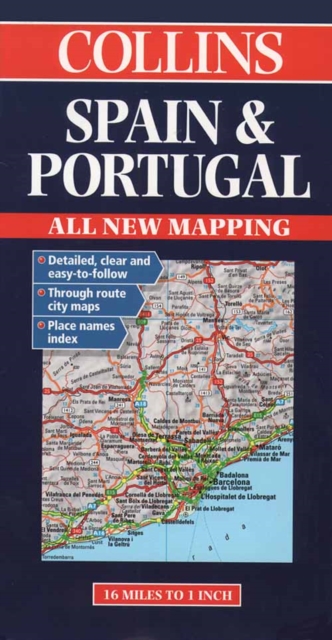Collins Spain and Portugal Road Map, Sheet map, folded Book