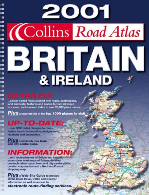 2001 Collins Road Atlas Britain and Ireland, Spiral bound Book