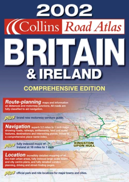 2002 Comprehensive Road Atlas Britain and Ireland, Spiral bound Book
