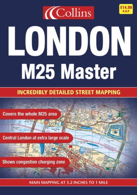 M25 London Master Street Atlas, Hardback Book