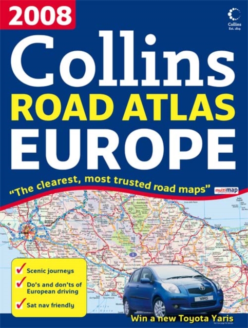 2008 Collins Road Atlas Europe, Paperback Book