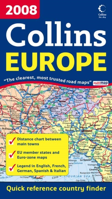 2008 Map of Europe, Sheet map, folded Book