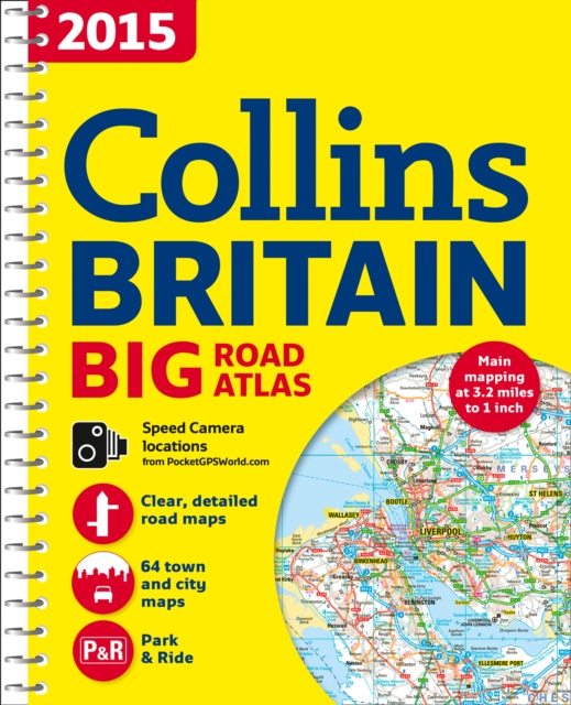2015 Collins Big Road Atlas Britain, Spiral bound Book