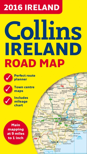 2016 Collins Map of Ireland, Sheet map, folded Book