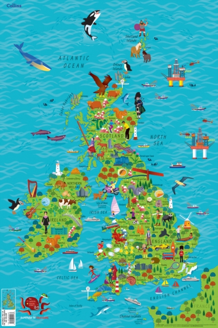 Children’s Wall Map of the United Kingdom and Ireland : Ideal Way for Kids to Improve Their Uk Knowledge, Sheet map, rolled Book