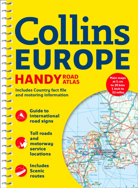 Collins Handy Road Atlas Europe, Spiral bound Book