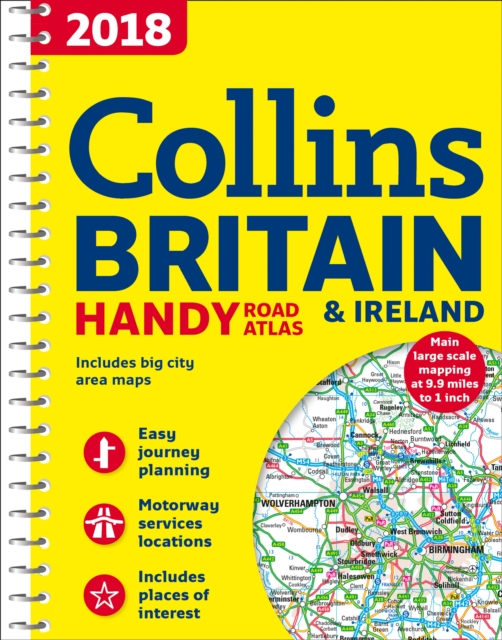 2018 Collins Handy Road Atlas Britain, Spiral bound Book