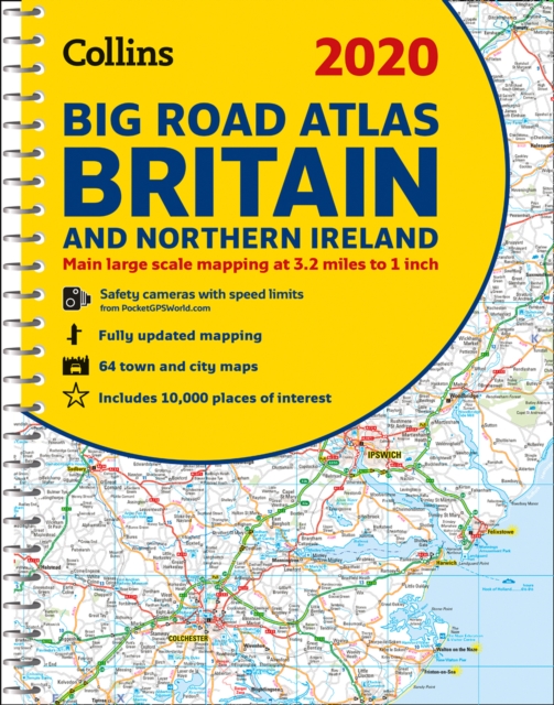 2020 Collins Big Road Atlas Britain and Northern Ireland, Spiral bound Book