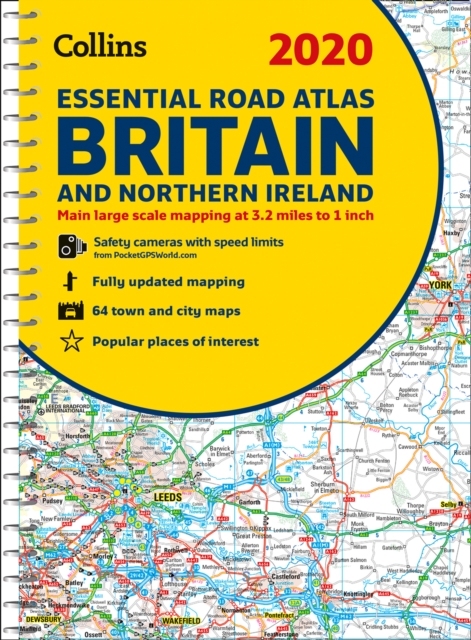 2020 Collins Essential Road Atlas Britain and Northern Ireland, Spiral bound Book
