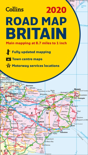 2020 Collins Map of Britain, Sheet map, folded Book