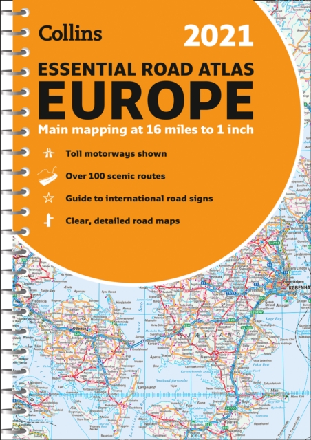 Road Atlas Europe 2021 Essential : A4 Spiral, Spiral bound Book