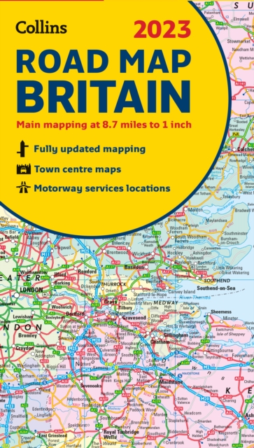 2023 Collins Road Map of Britain : Folded Road Map, Sheet map, folded Book