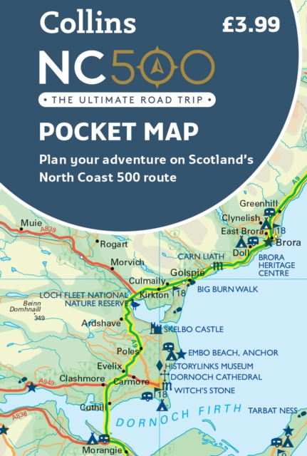 NC500 Pocket Map : Plan Your Adventure on Scotland’s North Coast 500 Route Official Map, Sheet map, folded Book