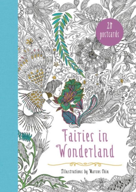 Fairies in Wonderland 20 Postcards : An Interactive Coloring Adventure for All Ages, Miscellaneous print Book