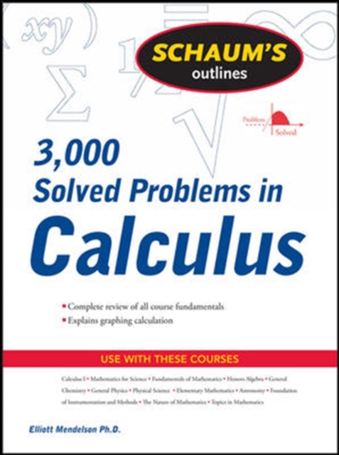 SCHAUM'S 3000 SOLVED PROBLEMS CALCULUS, Paperback / softback Book