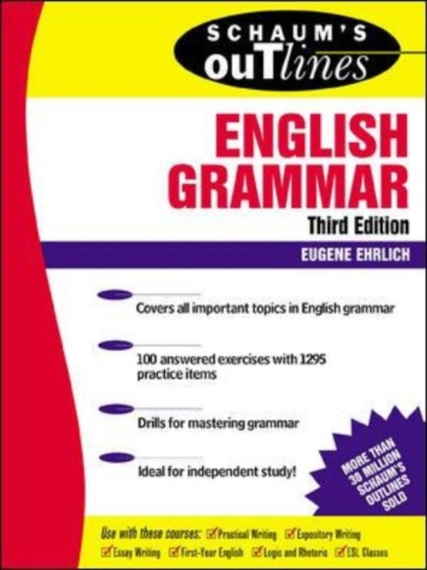 Schaum's Outline of English Grammar, Paperback Book