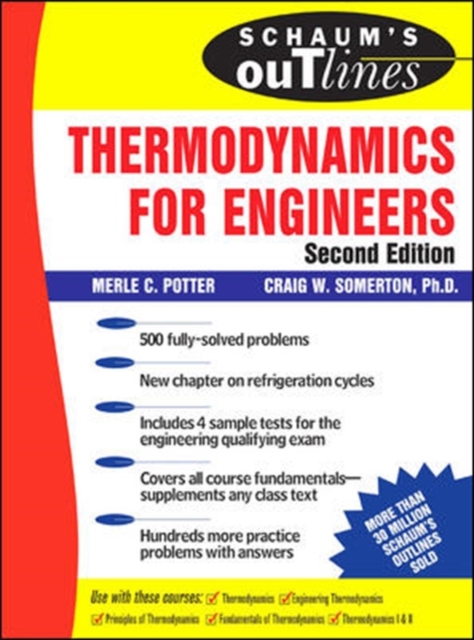 Schaum's Outline of Thermodynamics for Engineers, Paperback / softback Book