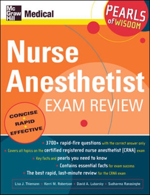 Nurse Anesthetist Exam Review: Pearls of Wisdom, Paperback / softback Book