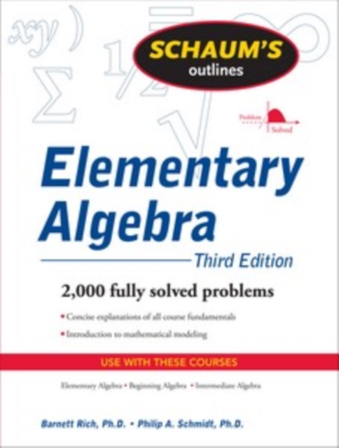 Schaum's Outline of Elementary Algebra, 3ed, PDF eBook