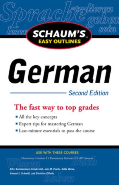 Schaum's Easy Outline of German, Second Edition, Paperback / softback Book