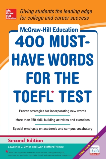 McGraw-Hill Education 400 Must-Have Words for the TOEFL, Paperback / softback Book