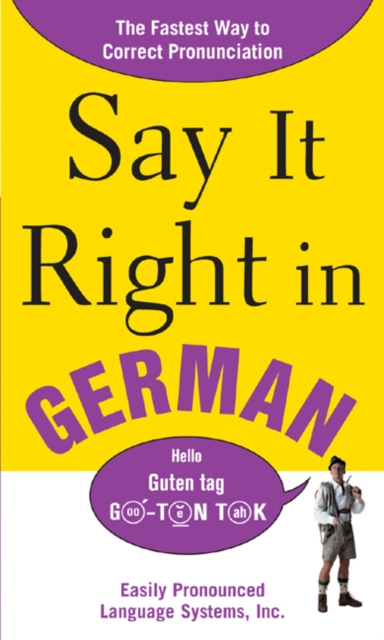 Say It Right in German, PDF eBook