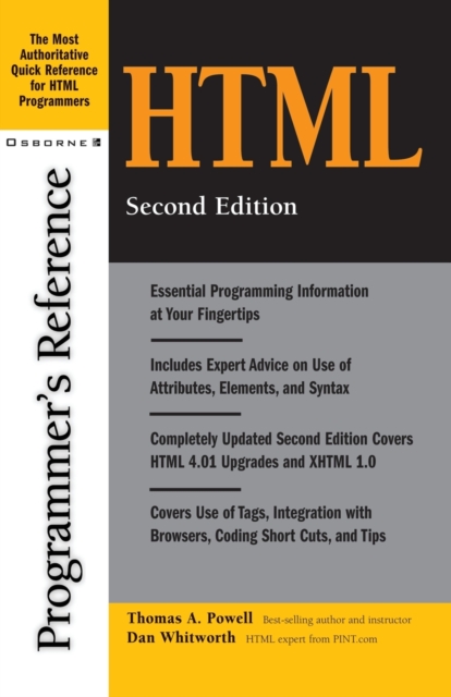 HTML Programmer's Reference, Paperback / softback Book