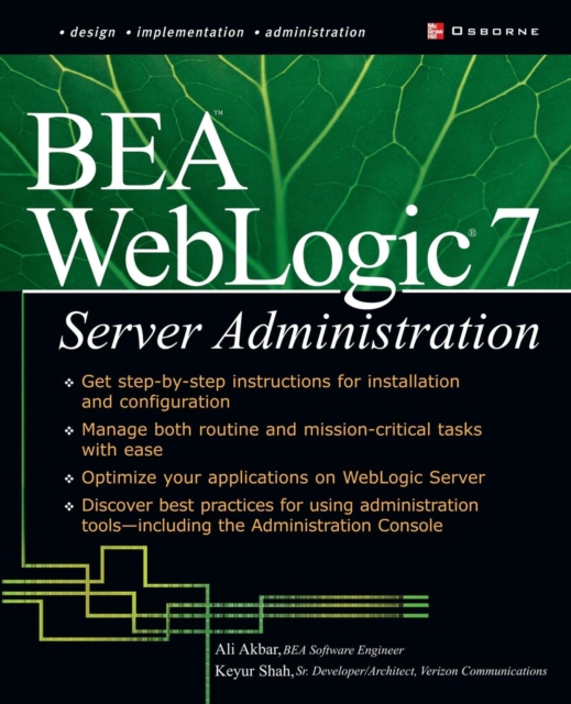 BEA WebLogic Server Administration, Paperback / softback Book