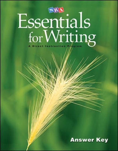 SRA Essentials for Writing Answer Key, Spiral bound Book