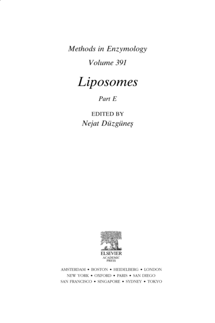 Liposomes, Part E, PDF eBook