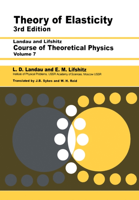 Theory of Elasticity : Volume 7, PDF eBook