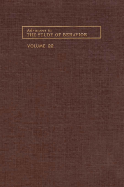 Advances in the Study of Behavior, PDF eBook