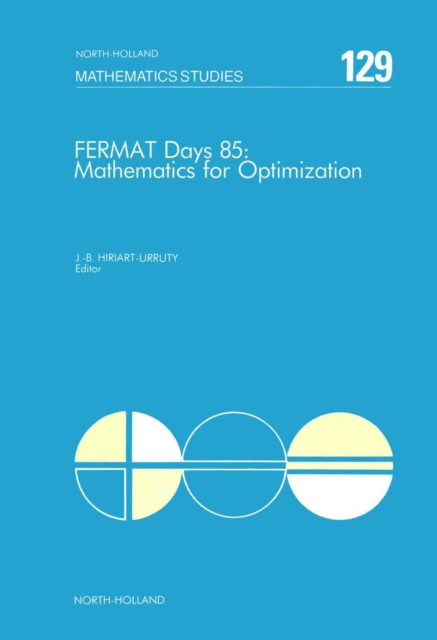 Fermat Days 85: Mathematics for Optimization, PDF eBook