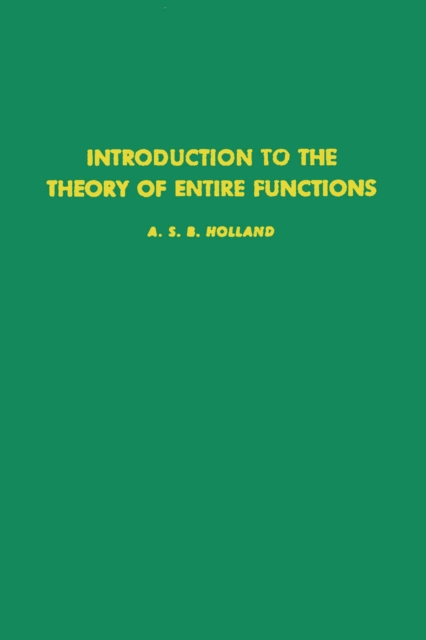 Introduction to the theory of entire functions, PDF eBook