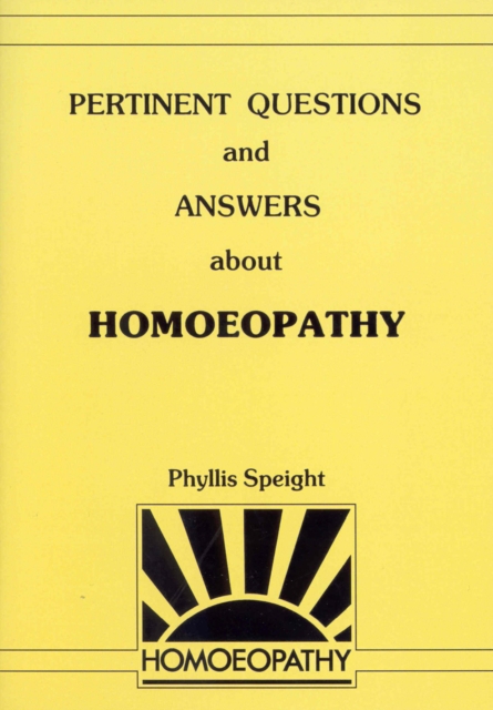 Pertinent Questions And Answers About Homoeopathy, Paperback / softback Book