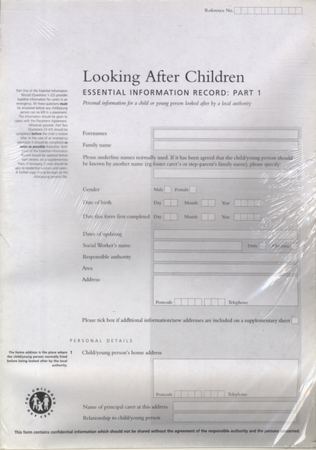 Looking After Children : Essential Information Record Essential Information Record Pts.1 & 2, Paperback Book