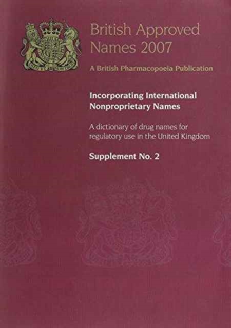 British Approved Names 2007 : Supplement No. 2, Paperback / softback Book