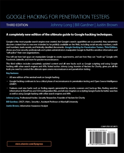 Google Hacking for Penetration Testers, Paperback / softback Book