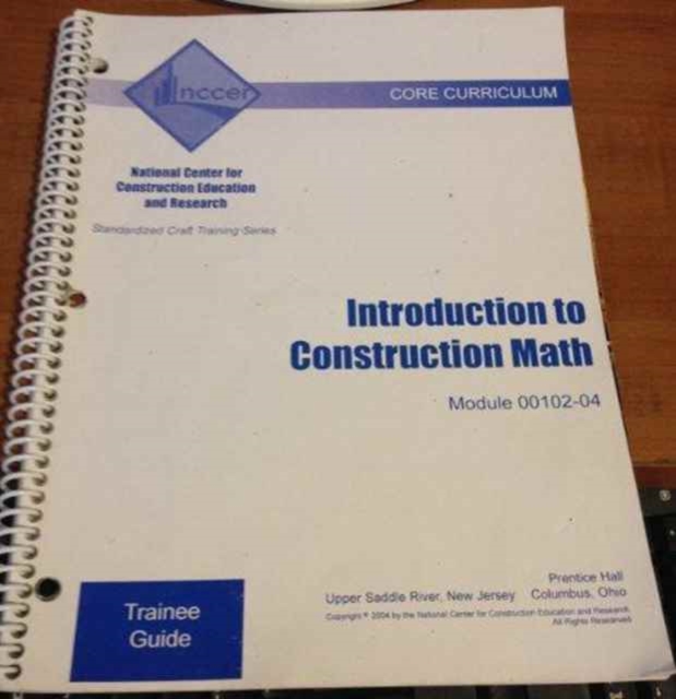 00102-04 Introduction to Construction Math TG, Paperback / softback Book