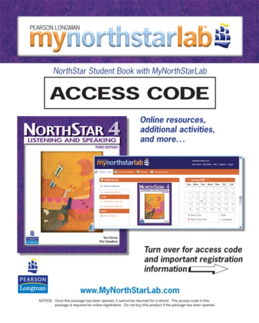 MyNorthStarLab, NorthStar Listening and Speaking 4 (Student Access Code only), Digital product license key Book