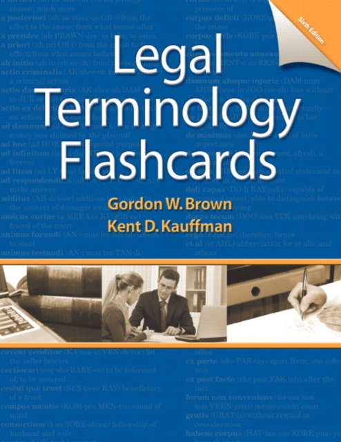 Printed Flashcards for Legal Terminology, Cards Book