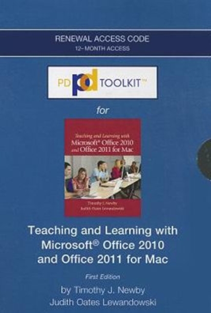PDToolKit -- 12-month Extension Standalone Access Card (CS Only) -- for Teaching and Learning with Microsoft Office 2010 and Office 2011 for Mac, Digital product license key Book