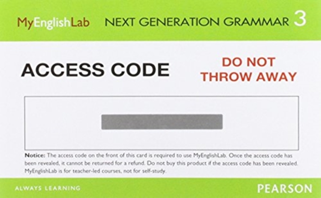 Next Generation Grammar 3 Student eText w/MyLab English, Digital product license key Book