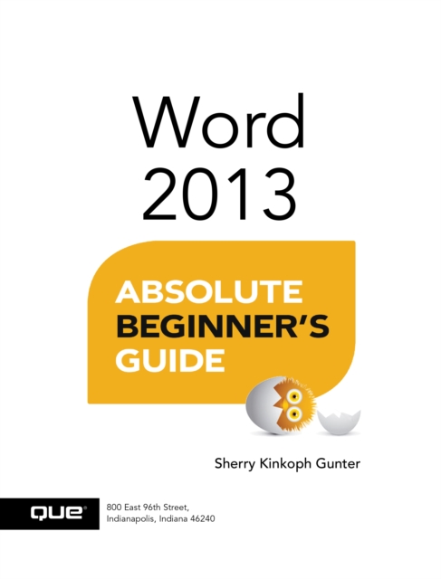 Word 2013 Absolute Beginner's Guide, EPUB eBook